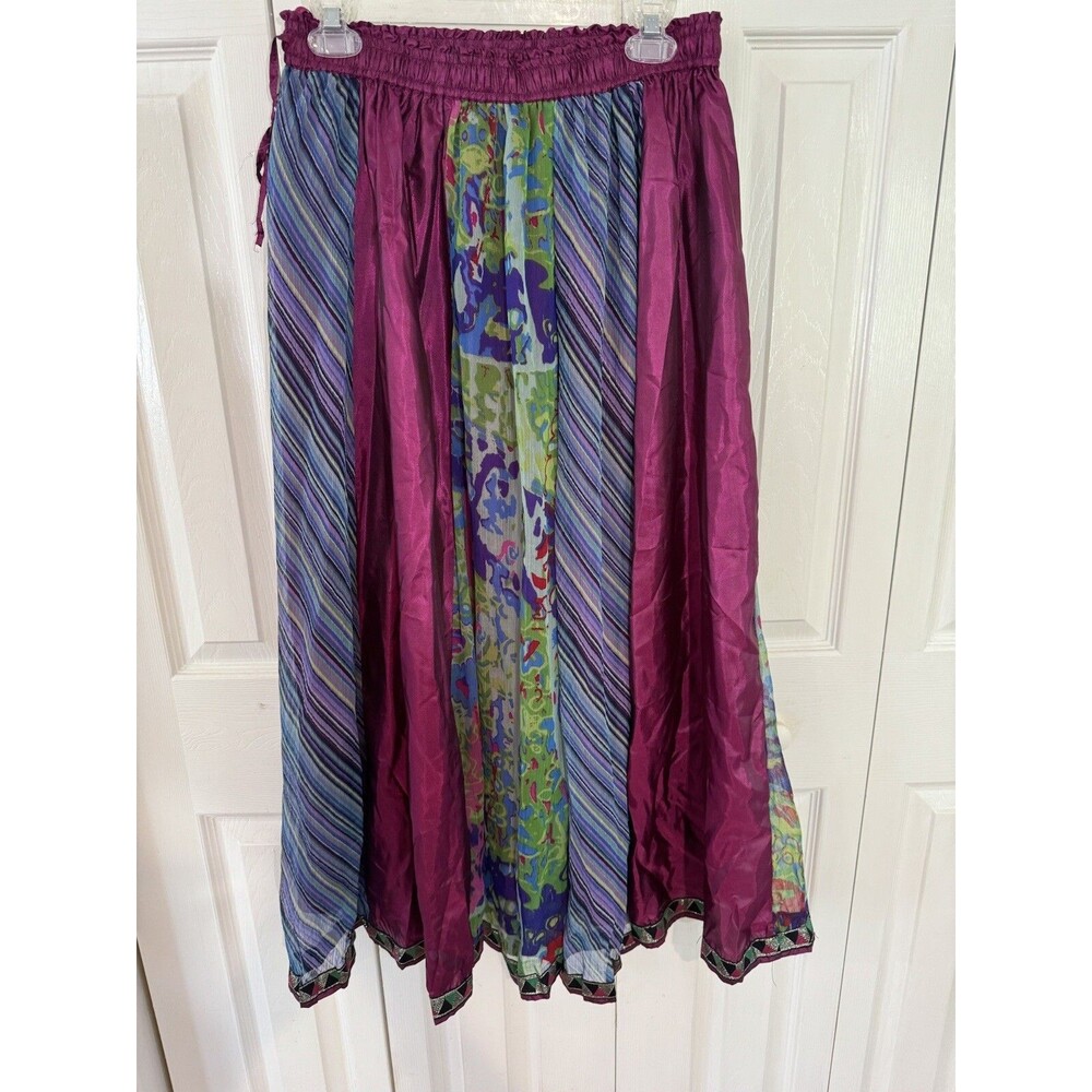 Dimri Women’s Bold & Brilliant Indie Hippie Boho Maxi Mop Skirt Sz XL